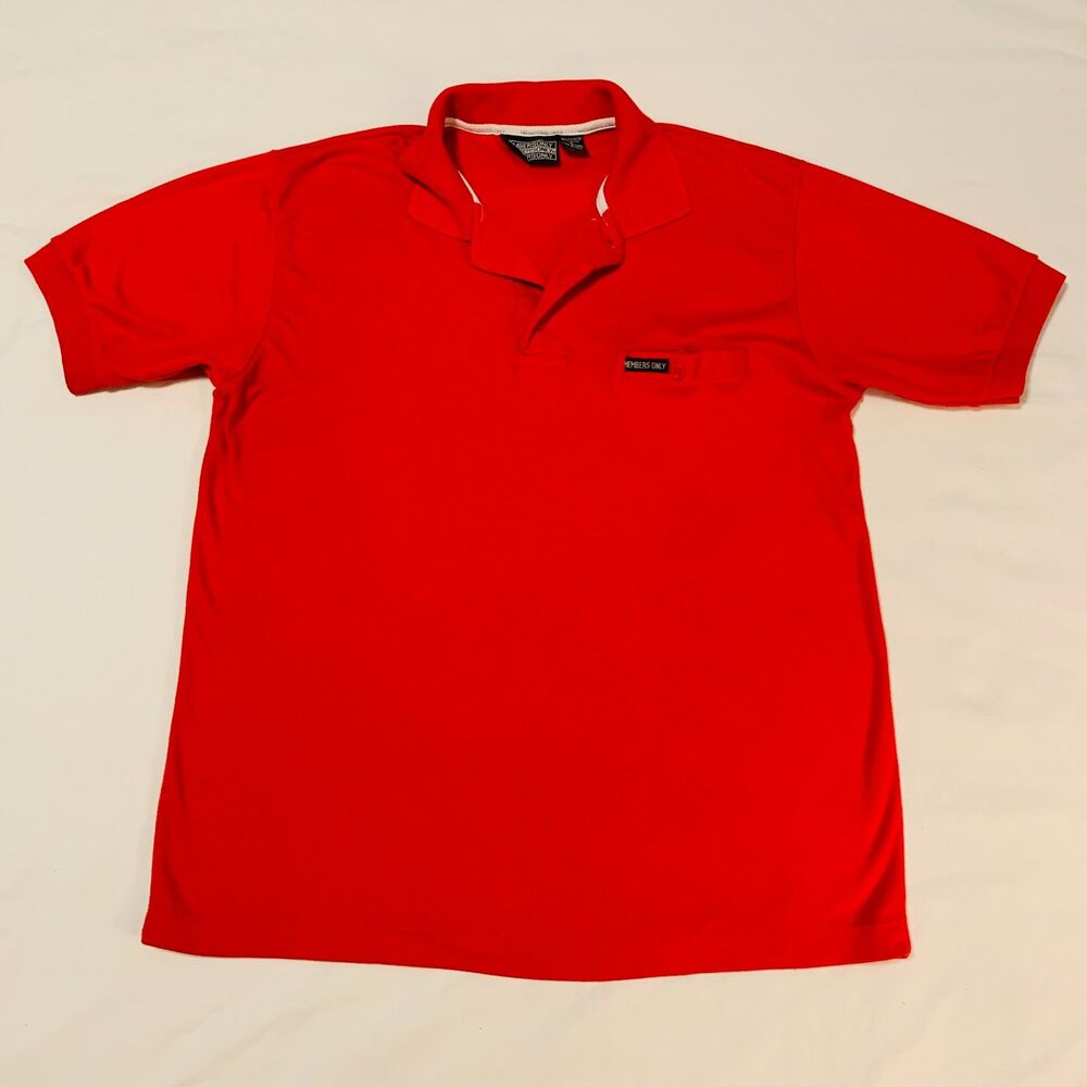 Members Only Vintage Red Polo Shirt - Size S